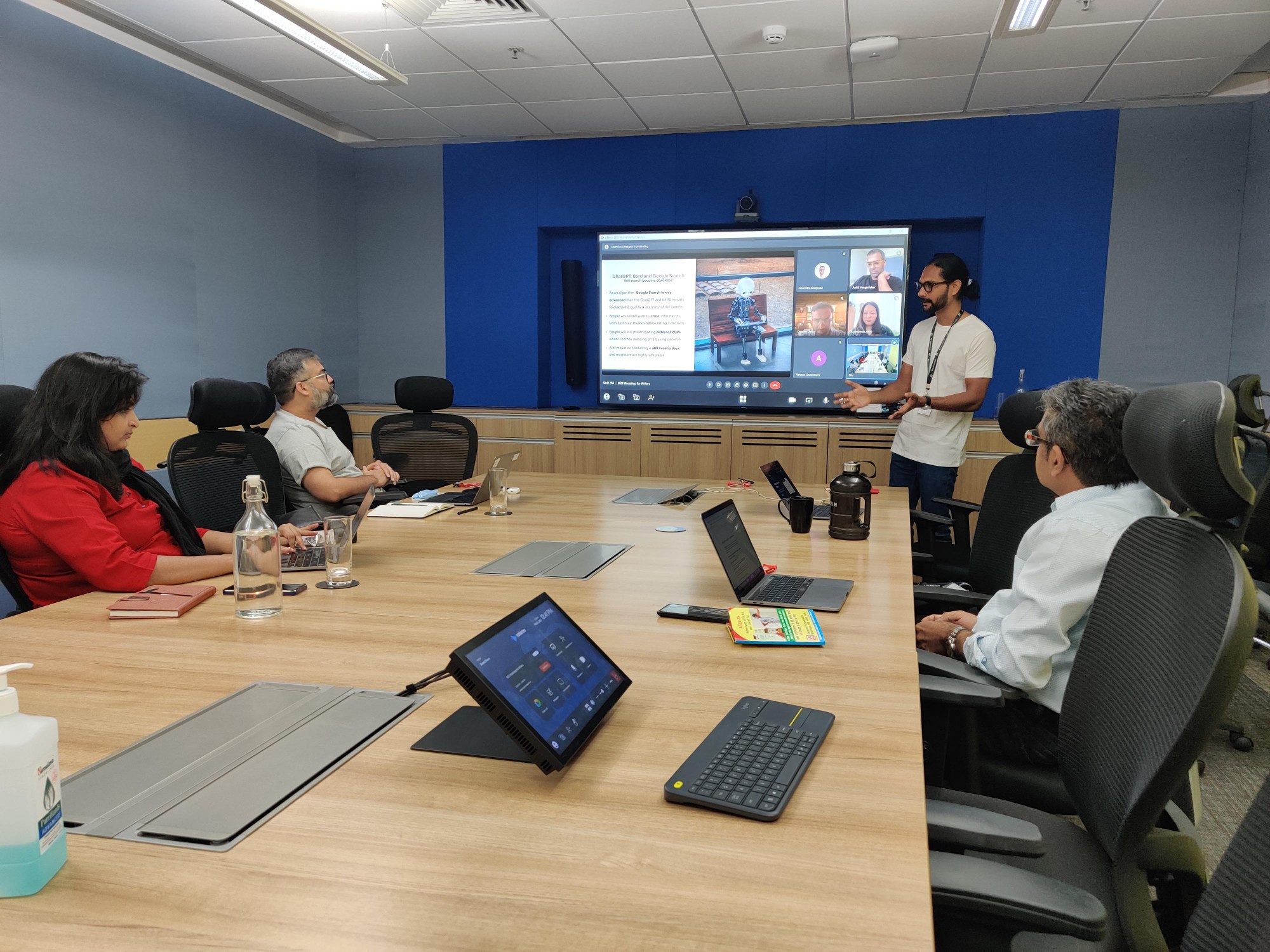 Corporate AI workshop in boardroom