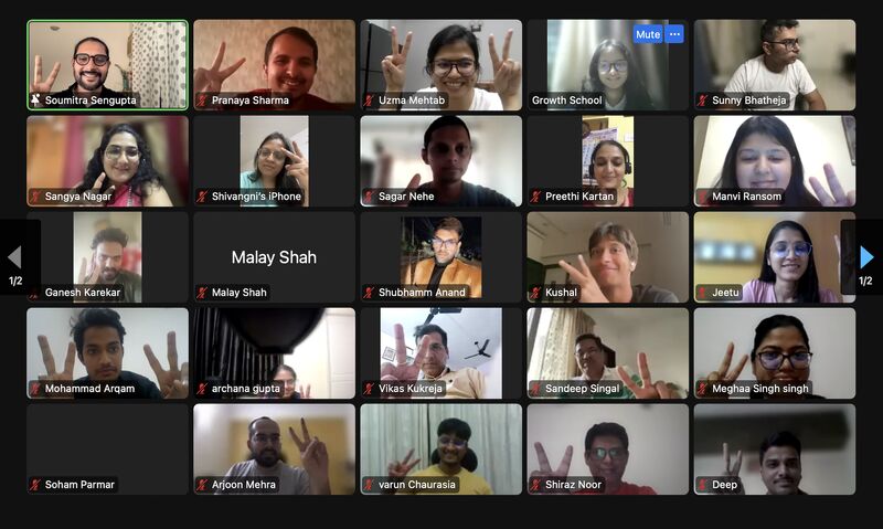Growth School cohort training over Zoom